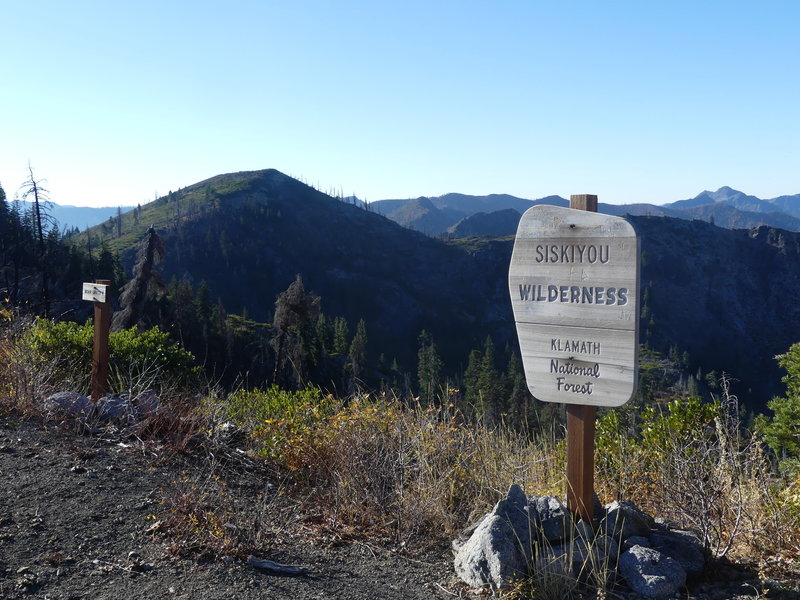 Top of the trail to Bear Lakes, looking from Bear Peak to Bear Mountain.