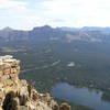 View east from summit showing Mirror Lake and, in the distance, Mt. Agassiz. (08-19-2005)