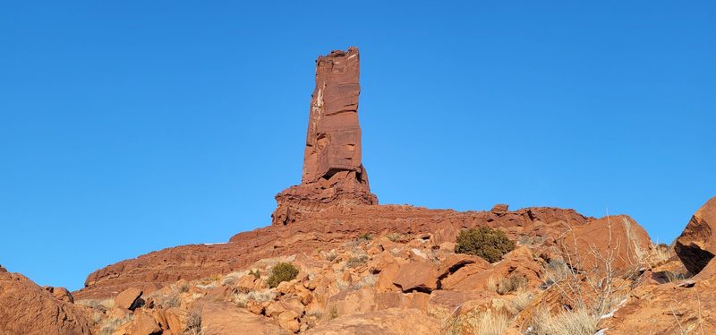 View of Castleton Tower from trail