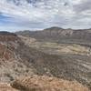 At the Eastern end of the Fresno Rim Trail; Los Portales and The Flatirons.