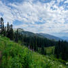 Marble mountain from PCT, early summer.