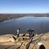 Scrambling up Breakneck Ridge