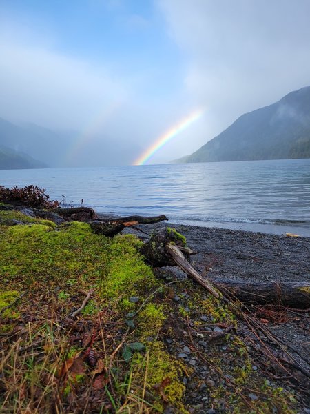 Double Rainbow Over Lake Cresent.