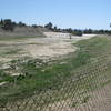 Looking south toward the flood control dam.