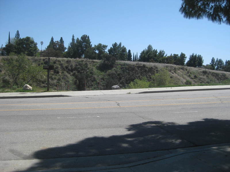 Looking southeast across Chatsworth at the trail entry there.