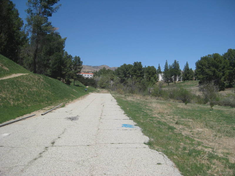 Looking north along the trail.