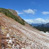 Final leg up Gore Range Trail to Eccles Pass.