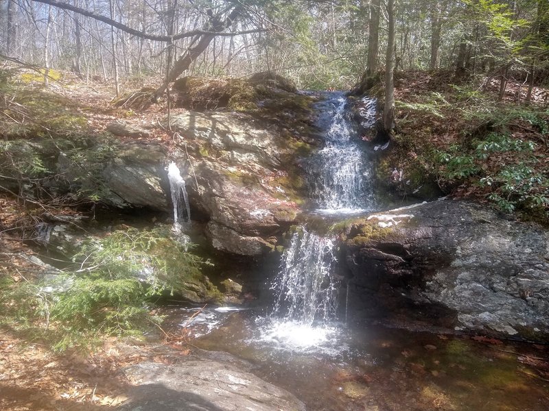 Falls at the intersection of Quarry Hill and South Taconic Trail.