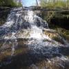 The waterfall at George Rodgers Clark Park.