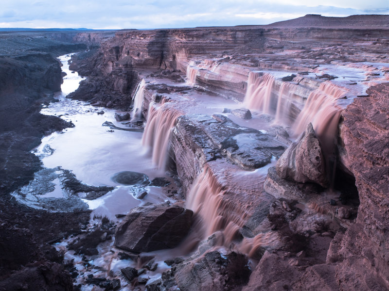 View of Grand Falls flowing at about 300 cfs.