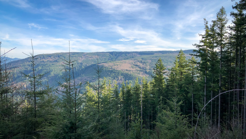 Hills across the valley from the trail.