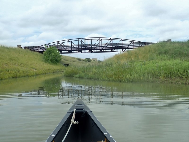 The foot bridge between the east and west loops.