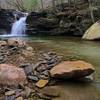 The first of two lovely cascades that comprise Twin Falls.