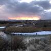 Winter sunset near Lehi on the Jordan River Trail.