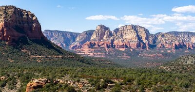 Towering cliffs north of Brins Mesa.