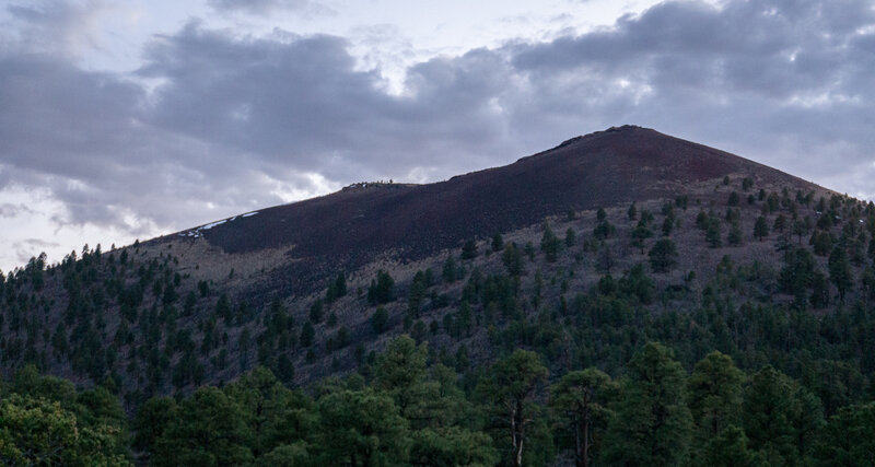 Clouds over Sunset Crater Volcano