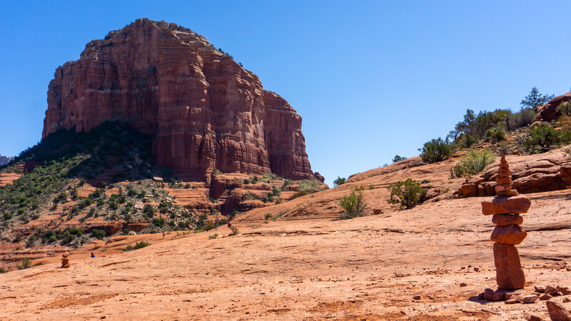 A cairn below Bell Rock.