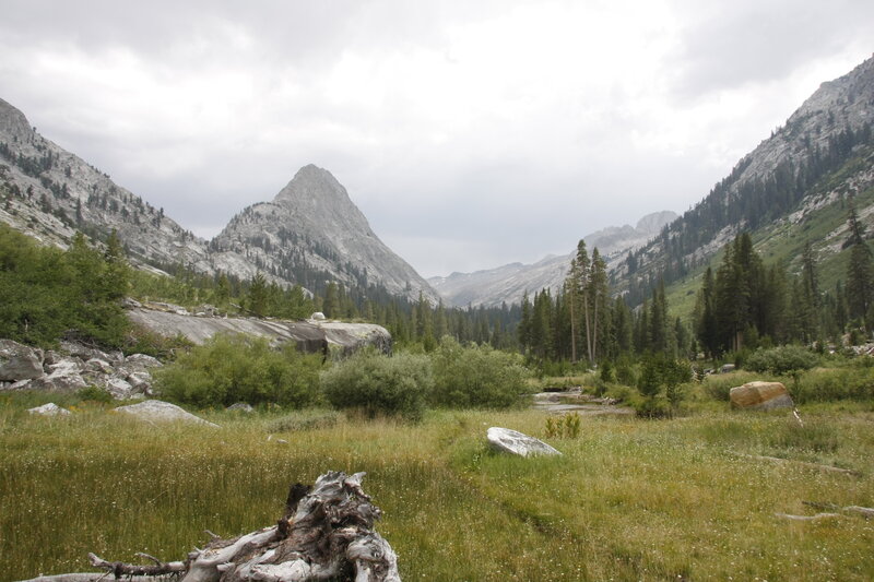 Looking south on Colby Pass trail towards Whaleback Mountain.