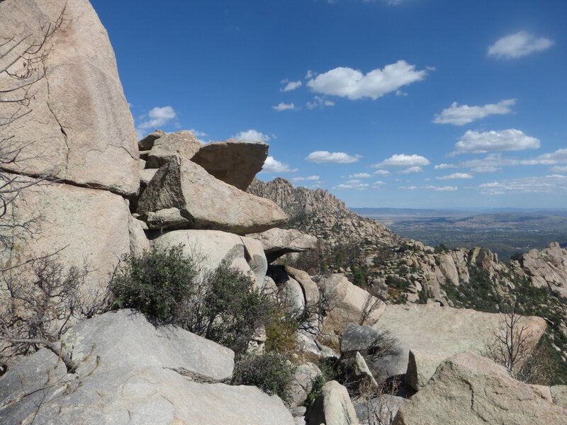 From near the top of Granite Mountain looking southeast.