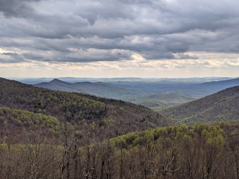 The view from Doyles River Overlook as you pass through the overlook to continue the trail on the other side.