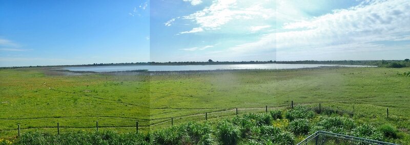 Panorama of Warren Lake from the second deck.