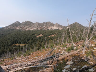 Upper section of Crawfish Creek basin and ridge forming its northern boundary (9-30-2020)