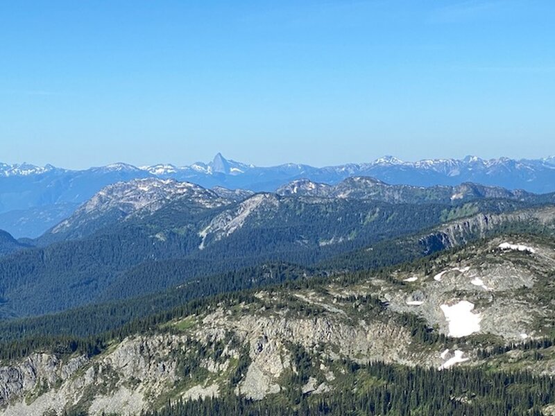 Views looking South/Southwest from Stoyoma Mountain. Nice view of Mount Urquhart just left of Centre.