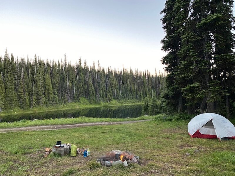 Camping spot at Cabin Lake.