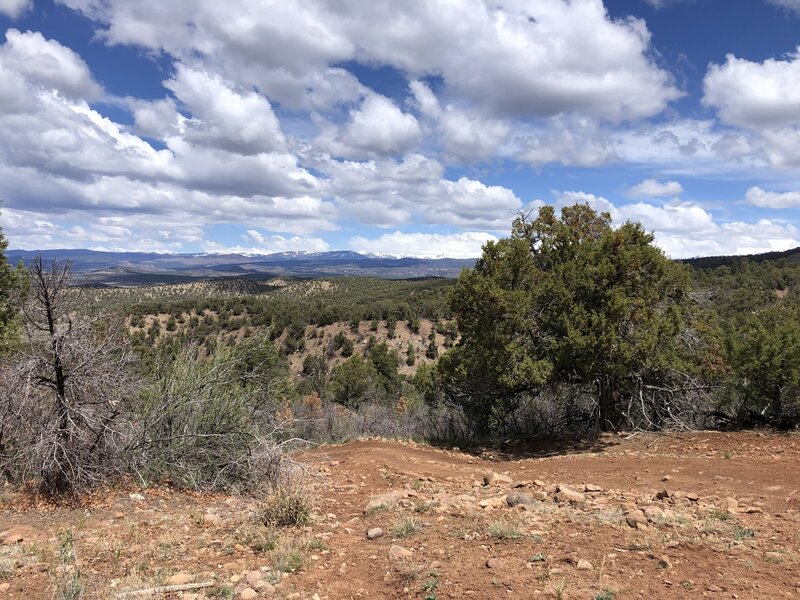 The La Platas as seen from the top of the first climb approximately 1.25mi into the trail.