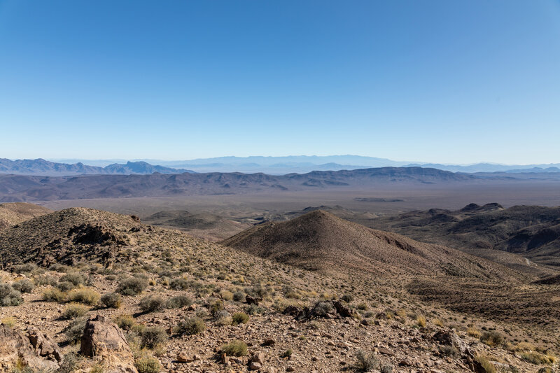 Eastward view from the Amargosa Range on the way to Mount Perry.