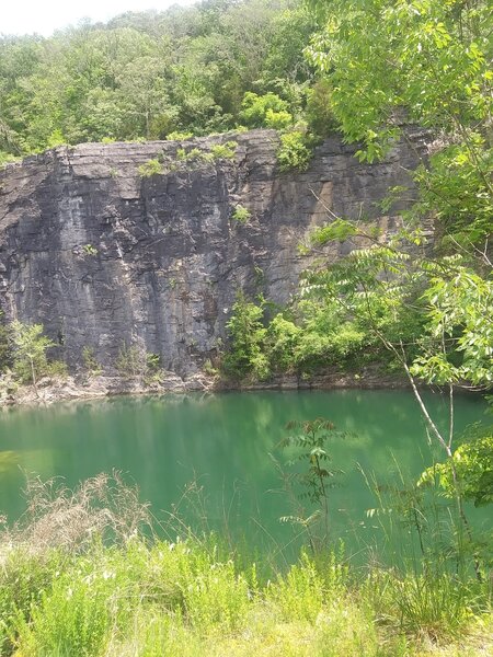 The rock query from the bottom of the trail.