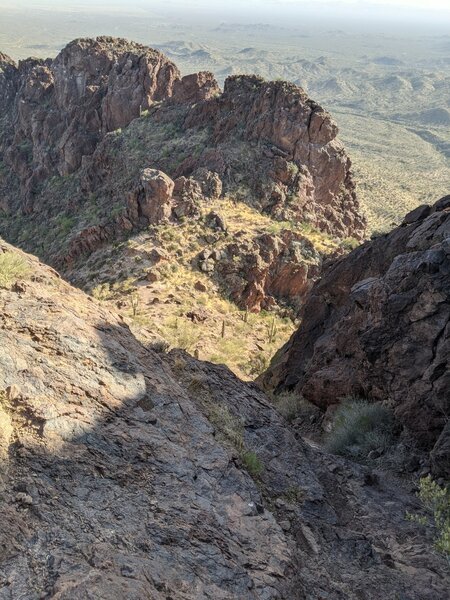 View of the saddle from the peak.