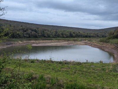 Mountain Lake - low water levels 2021
