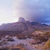 El Capitan with storm clouds Guadeloupe Mountains NP