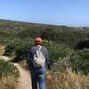 Mom hiking ahead of me on the trail.