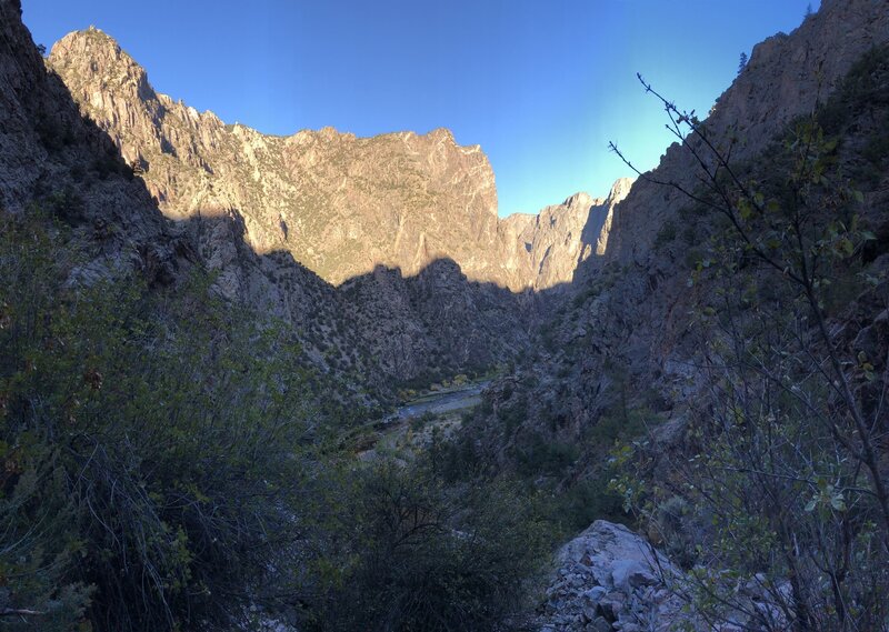 Did this hike back in October 2019, wanting to get back out ASAP! This picture was taken before one of the larger rock scrambles about 1/2 to 3/4 of the way down to the water.