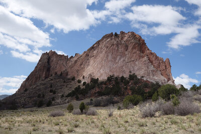 Gray Rock glowing at the Garden of the Gods.