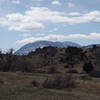 View south towards Cheyenne Mountain from the Chamber Trail at the Garden of the Gods