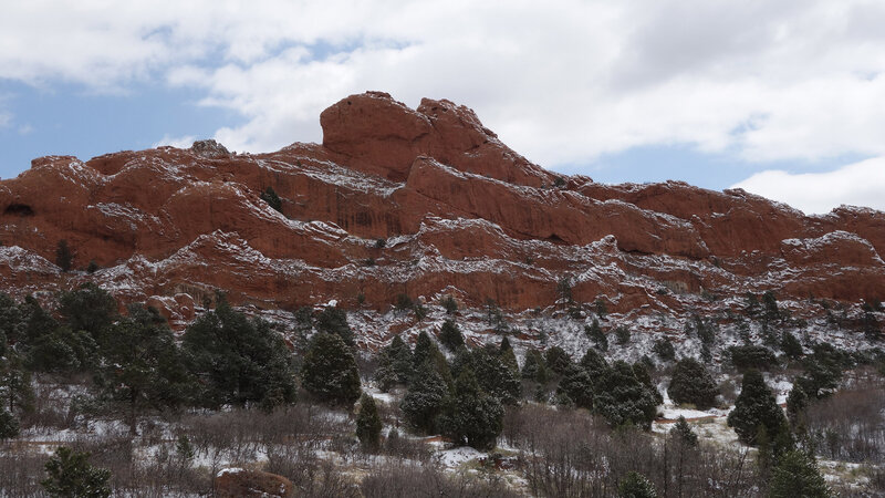 Sleeping Giant rock formation viewed from the Scotsman Trail.