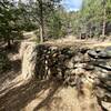 Historic mining-era retaining wall for the Historic Gilpin Tramway