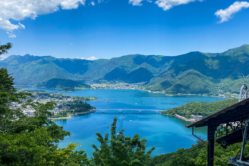 A view of Lake Kawaguchi.