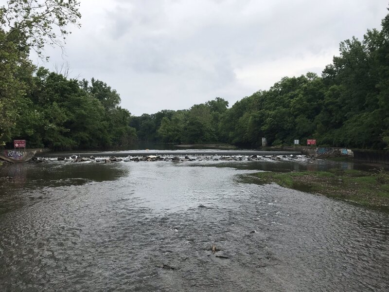 Looking North from the bridge over Olentangy River near Dodridge St.