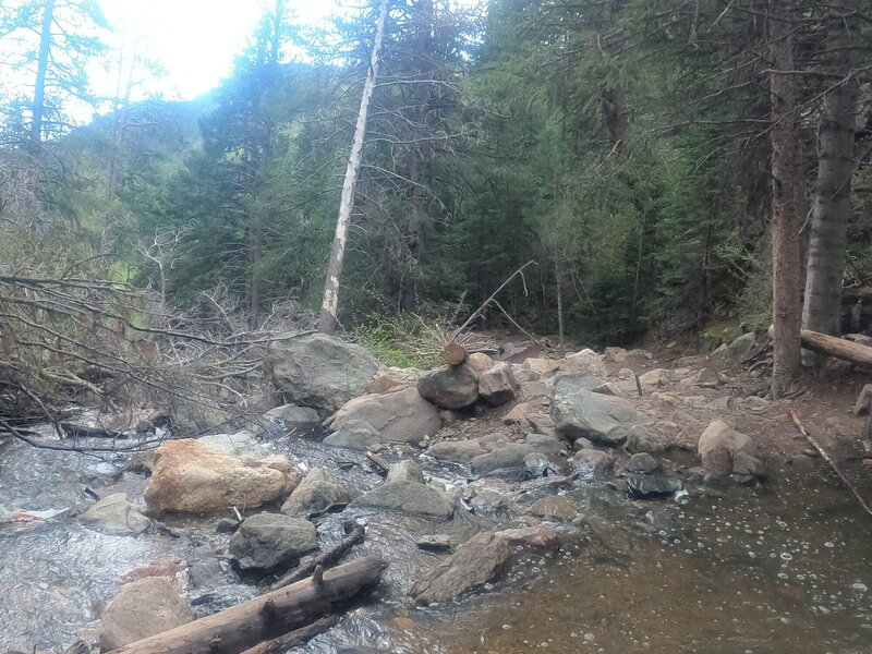 One of many creek crossings.