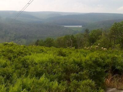 Power lines at the top. Great view!