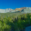 Looking across Rock Creek Canyon towards Wheeler Ridge and the mineral rich ridge that leads up to Mt. Morgan