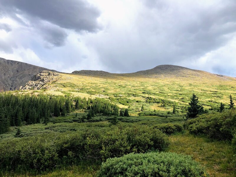 The ridgeline above