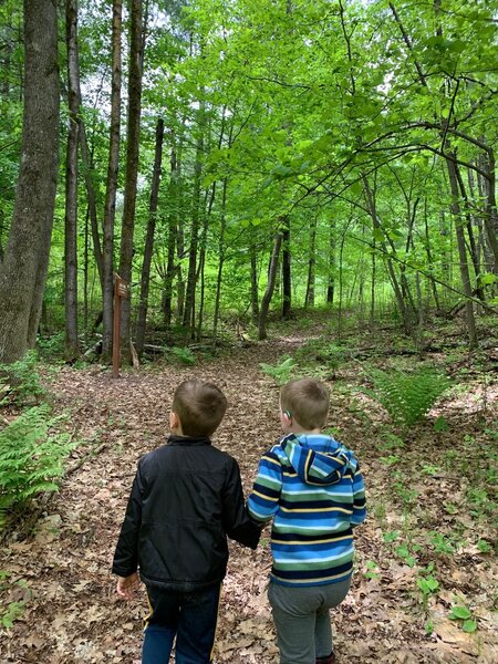 Hiking the Barred Owl Trail.