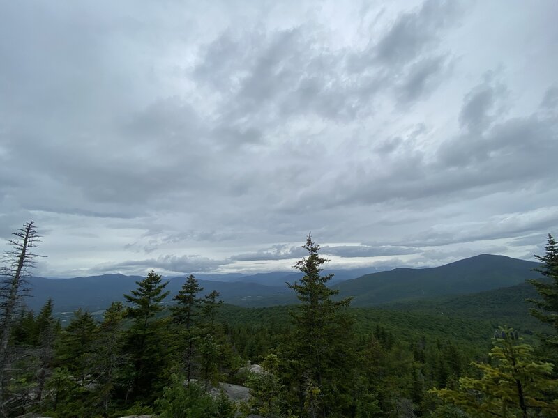 Vew from a spot just below the summit marker on the Red Trail.