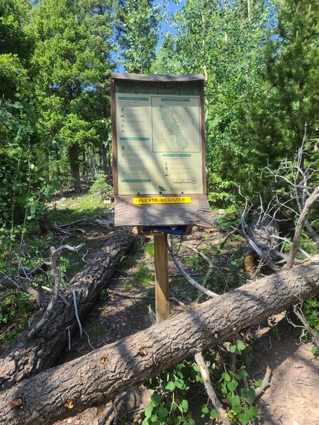 Registration at the begining of Goodwin Trail