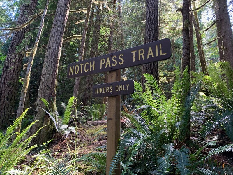 Sign for Notch Pass Trailhead